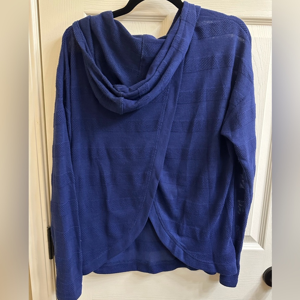 Long sleeve, knit, hooded top from Nordstrom.